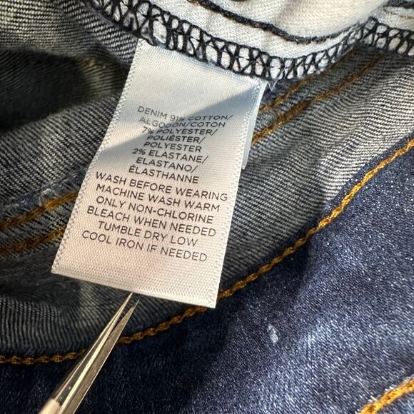 Loft Jeans Blue Women 25/0 Distressed Denim Modern Skinny HighRise Crop Raw Hem - Picture 7 of 13